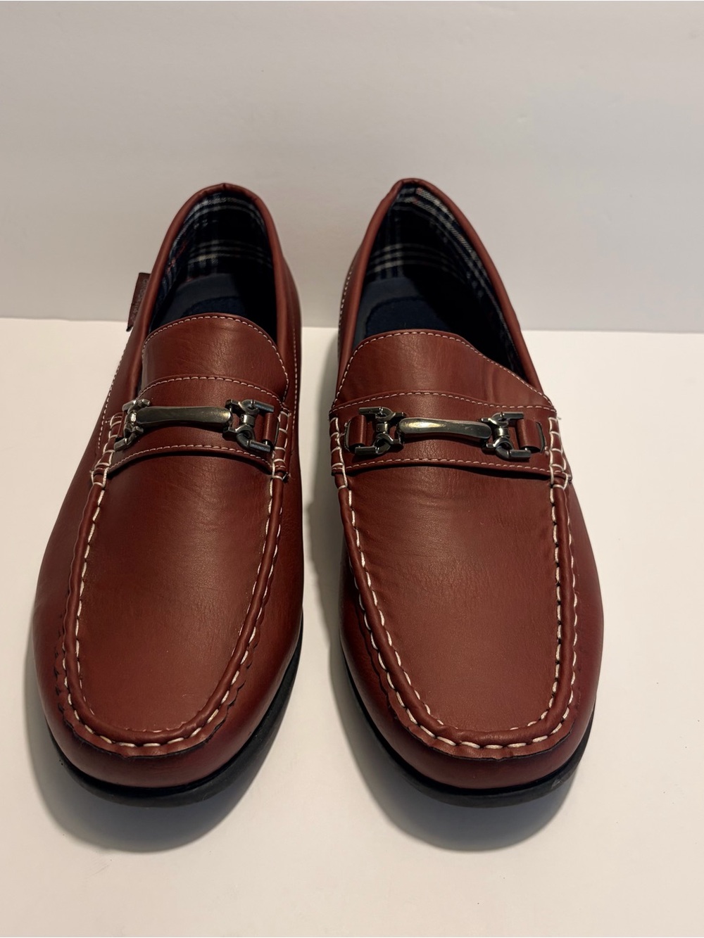 Men's Akademiks Brown Leather Bit Loafers